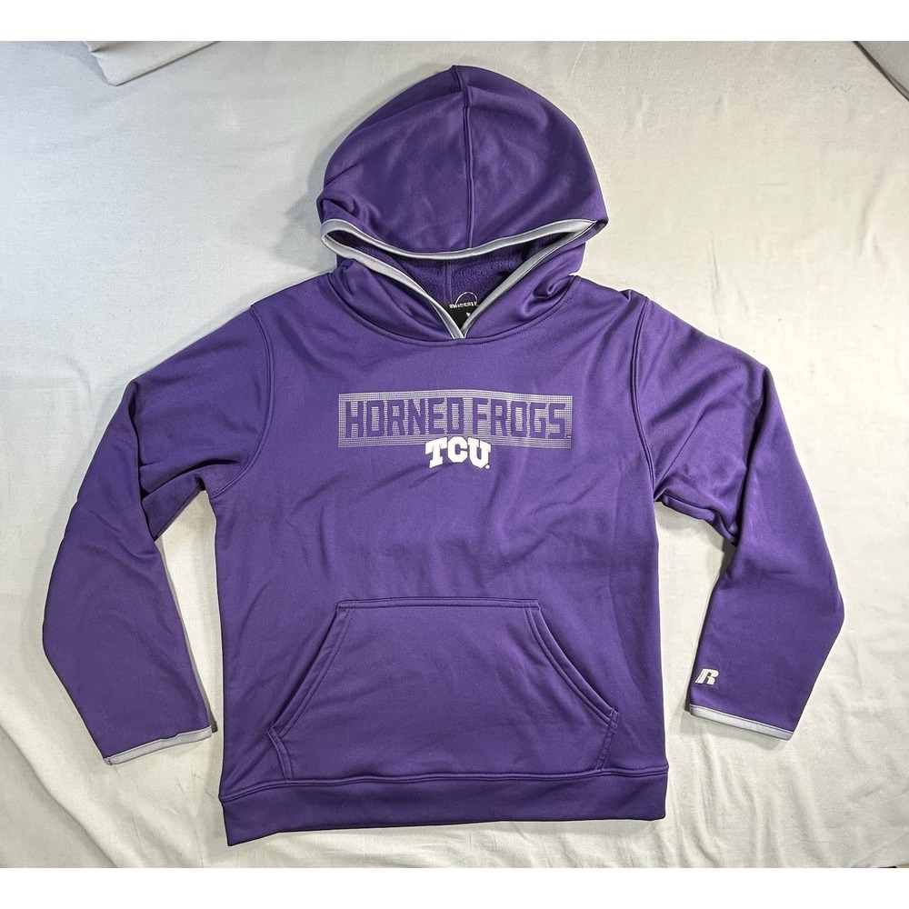 Texas Christian University Horned Frogs Russell Hoodie Youth Large NEW‎ NCAA